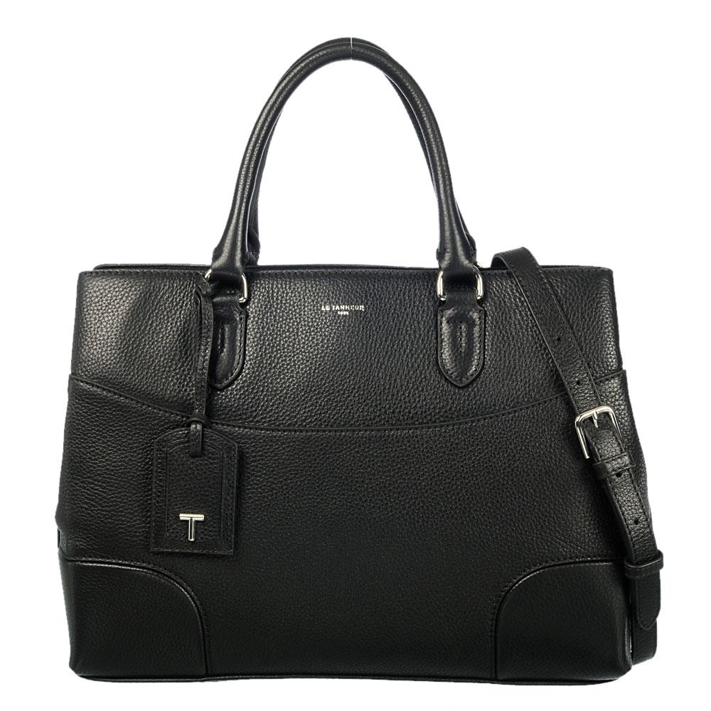 Image of <p>Sac à main<strong> Le Tanneur</strong> en cuir de vachette pleine fleur finition grainé. <br />Sa particularité réside dans le jeu de découpes du cuir et <br />Son format confortable permet d'emporter des documents A4 dans le compartiment principal. Ce